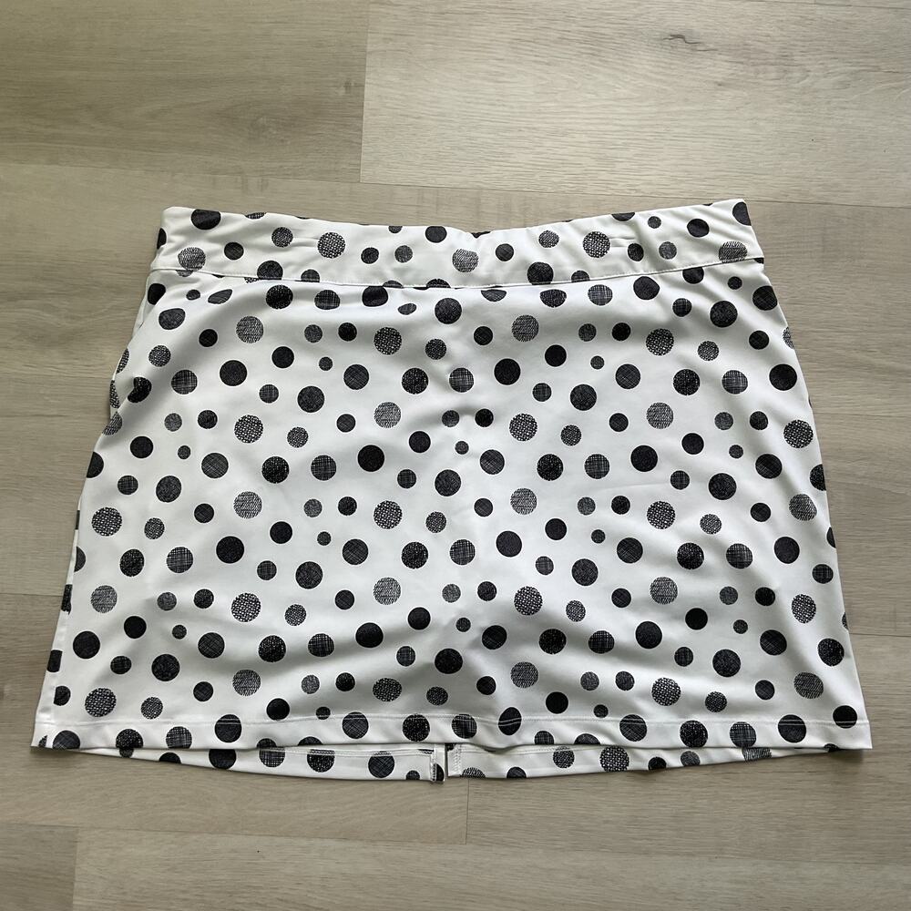 Coral Bay Golf Blouse and Skort Set White with Black Polka Dot Womens XL - Picture 8 of 16